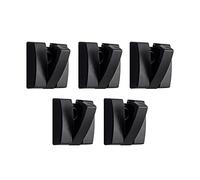 ISCBAFYX Percheros,Perchero Montado En La Pared Ganchos Para Abrigos Plegables 5 Piezas Ganchos De Pared,Toallas De Baño Percha Para Ropa Ganchos De Soporte Plegables De Aleación De Aluminio/Negro/5.1