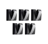 ISCBAFYX Percheros,Perchero Montado En La Pared Ganchos Para Abrigos Plegables 5 Piezas Ganchos De Pared,Toallas De Baño Percha Para Ropa Ganchos De Soporte Plegables De Aleación De Aluminio/Plata/5.1