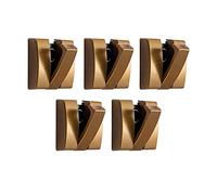 ISCBAFYX Percheros, Perchero Montado en la Pared Ganchos Plegables para Abrigos 5 Piezas Ganchos de Pared, Toallas de Baño Percha para Ropa Ganchos Plegables de Aleación de Aluminio/Marrón a/5.1 *