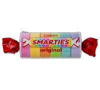 iscream Smarties Candies - Juego de almohadas de 44,5 x 11,4 cm en paquete transparente con cremallera