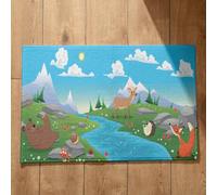 Isdreem Alfombra Antideslizante Entrada Casa Felpudo Friends Linda Caricatura Baño Absorbente Felpudos Personalizados Familia Superficie Franela Suave, 40x60Cm