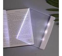 Iseuj Home Luces de Libro Planas para Leer por la Noche en la Cama Luz LED Clara para Página de Libro Luz Marcapáginas para Leer Panel Iluminador Placa de Lámpara Tablero Inalámbrico (Blanco)