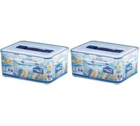 iSi Lock & Lock HPL 883 Alimentos Rectangular contenedor de Almacenamiento de 6,50 L, 294 x 230 x 138 mm (Paquete de 2)