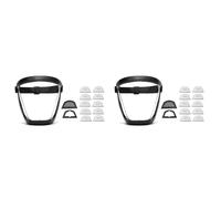 ISKDJBJG 2X Máscara de Protección Laboral Protector Completo Protector Transparente Cara una Prueba de Polvo con 20 Filtros Negro