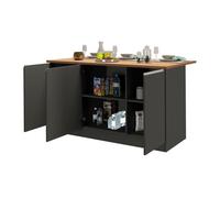 Isla de cocina modular de madera nobilitada