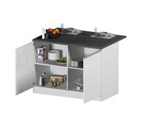 Isla de cocina modular en madera noble