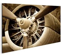 islandburner Cuadro sobre lienzo, hélice, avión, motor, 1 K, XXL, póster en lienzo, artículo decorativo para salón, marca