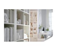 islandburner Póster premium elegante estante blanco mural salón decoración para los amantes del minimalismo - estándar