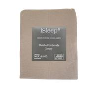 iSleep Split Topper Sábana Bajera Ajustable Doble Jersey Hilado combinado 100% Algodón (beige, 180x200/210 cm)
