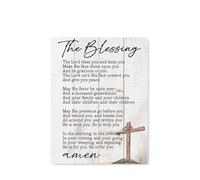 ISMCGPLHPT Inspirational Christian Poster, The Lord Bless You Religious Sign for Wall, Bible Verse Home Decor, Gift for Women Men, House Blessing, Home, Office(Framed,16x24inch(40x60cm))