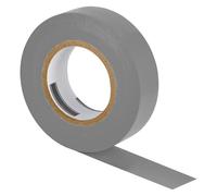ISOLATECH 1 Rollo cinta aislante PVC Gris 19mm x 20m x 0,15mm | PVC según DIN EN 60454-3-1, Resistente a la humedad, difícilmente inflamable y se retira sin dejar residuos