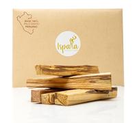 ISPALLA Original Palo Santo - Madera de incienso (5 unidades, sostenible y hecha a mano en Perú, madera aromática para limpieza energética, protección y armonía/100% natural y vegano)