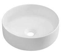 Isvea INFINITY ROUND: Lavabo de cerámica para encastrar, diámetro 36 cm, blanco mate
