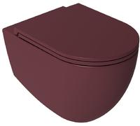 Isvea Infinity taza de inodoro suspendido sin reborde rojo mate 10NF02005-2R