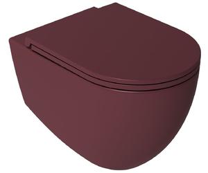 Isvea Infinity taza de inodoro suspendido sin reborde rojo mate 10NF02005-2R