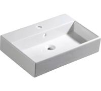 Isvea, lavabo de cerámica, modelo PURITY, 60x42 cm, color blanco