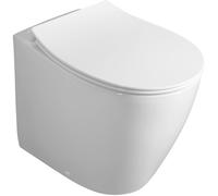 Isvea Sentimenti taza de inodoro de pie sin reborde blanco 10SM10004SV