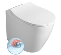 Isvea SENTIMENTI, taza de inodoro, diseño sin borde, 36x52 cm, salida vertical/horizontal, color blanco