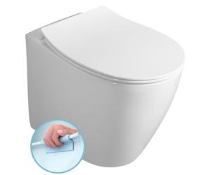 Isvea SENTIMENTI, taza de inodoro, diseño sin borde, 36x52 cm, salida vertical/horizontal, color blanco