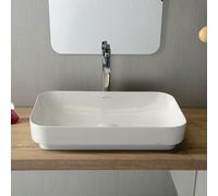 Isvea Sott Aqua lavabo 60x38 cm rectangular empotrado-sobre encimera blanco brillante 10SQ50060