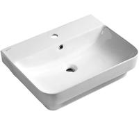 Isvea Sott Aqua lavabo 47.8x41.7 cm rectangular clásico-empotrado-sobre encimera blanco brillante 10SQ50048