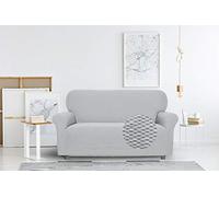 Italian Bed Linen CD-FASH-Grigio CHIARO-3P “Fashionable” Funda para sofà, Gris Claro, 3 plazas, 52% poliéster + 40% algodón + 8% Elastano