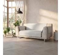 Italian Bed Linen Comfort Funda de sofá, 100% poliéster, Crema, 2 Plazas Maxi