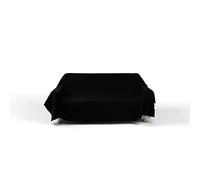 Italian Bed Linen Drap Tissu d'ameublement MAX Color Couleur Unie, Noir, 270 x 300 cm