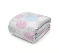 Italian Bed Linen Fantasy Edredón de Verano, Microfibra, Multicolor (Moléculas), Doble Pequeño (200x200 cm/50 cm/52x82 cm)