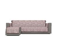 Italian Bed Linen Funda Cubre sofà con Chaise-Longue Izquierda “Glamour”, Burdeos, 190 cm