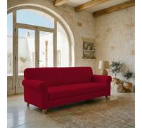 Italian Bed Linen Funda Cubre sofà “Fashionable”, Burdeos, 4 plazas