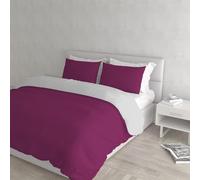 Italian Bed Linen Funda nòrdica Fucsia/Gris 2 plazas (250 x 200 cm + 2/52 x 82 cm)