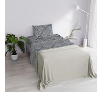 Italian Bed Linen Juego de Cama Dafne 100% Microfibra, Plaza y Media, Citylife Grey