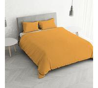 Italian Bed Linen Juego de Funda nórdica Satin Stripes, Naranja, matrimonial