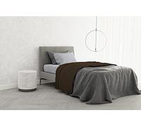 Italian Bed Linen Juego de sábanas 100% algodón Trendy Chic, de Plaza y Media, Color Chocolate