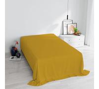 Italian Bed Linen Max Color Sábana Encimera, 100% Algodón, Beige (Senape), 150x300 cm