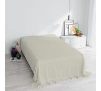 Italian Bed Linen Max Color Sábana Encimera, 100% Algodón, Blanco (Panna), 180x300 cm