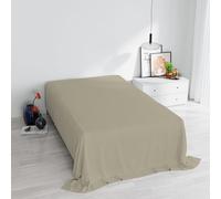 Italian Bed Linen Max Color Sábana Encimera, 100% Algodón, Gris (Tortora), 180x300 cm