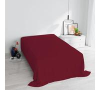Italian Bed Linen Max Color Sábana Encimera, 100% Algodón, Rojo (Bordeaux), 180x300 cm