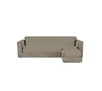 Italian Bed Linen Trendy - Funda de sofá Reversible con Chaise Longue, Color Pardo, 290 cm