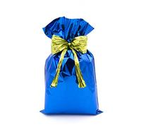 Italpak Bolsas de Regalo, Sobres Regalo Mezalizado, Azul, 50 Piezas, 20x35cm