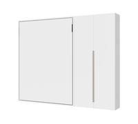 Cama Francesa Vertical Con Sofá Escamoteable Versia Sofà 140 Con Armario Derecho 2 Puertas Blanco