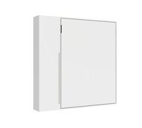 Cama francesa vertical con sofá escamoteable Versia Sofà 140 con armario 1 puerta izquierda Blanco - Itamoby