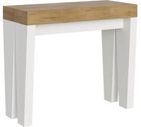 Itamoby - Consola extensible de 90x40/300 cm, con tablero de Spimbo Mix en roble natural y estructura de fresno blanco