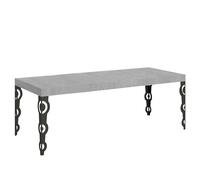 Itamoby Karamay - Mesa extensible (160/420 x 90 cm), color gris