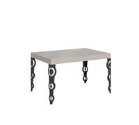 Itamoby Karamay - Mesa extensible de cachemira (120/380 x 90 cm, con patas de color gris