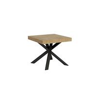Mesa extensible 90x90/194 cm Clerk tablero Roble Nature - patas Antracita - Itamoby