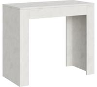 ITAMOBY - Mesa consola extensible de 90x42/302 cm, modelo Emy, con acabado blanco texturizado