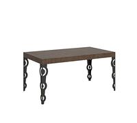 Itamoby Mesa extensible 160/244 x 80 cm Karamay nogal patas antracita