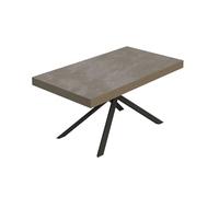 Itamoby Mesa extensible 160/244 x 80 cm Niket gris con patas antracita